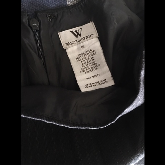 Worthington Black Peplum Skirt Size 10 - Picture 4 of 4